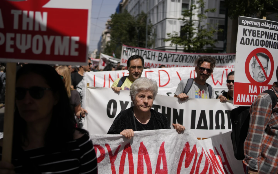 Unions in Greece call widespread strikes, seeking a return to bargaining rights axed during bailouts