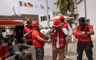 Quake drill held on tourist island of Crete