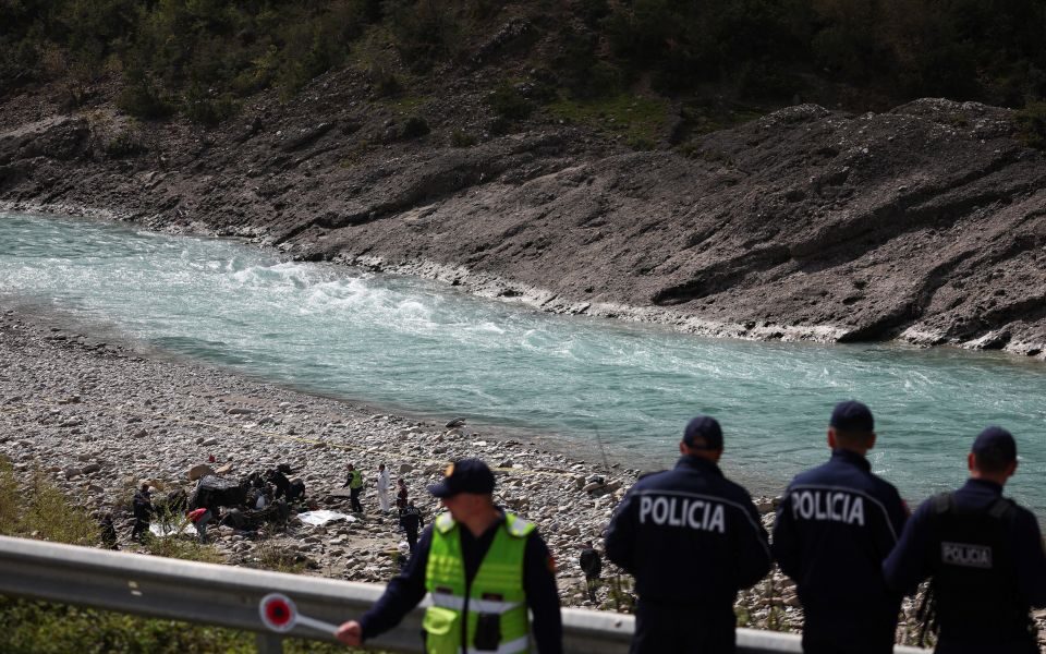 Eight die as car carrying suspected migrants falls into Albanian ravine