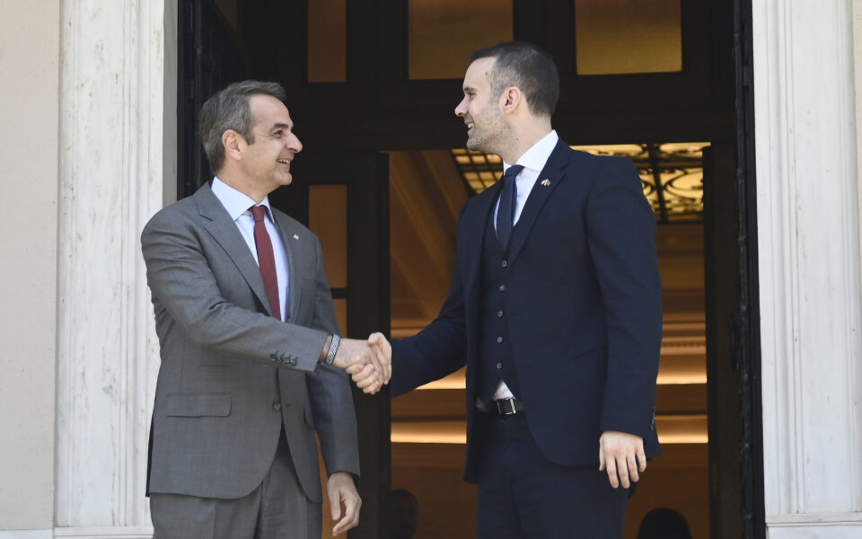 PM Mitsotakis meets with his Montenegrin counterpart Spajic