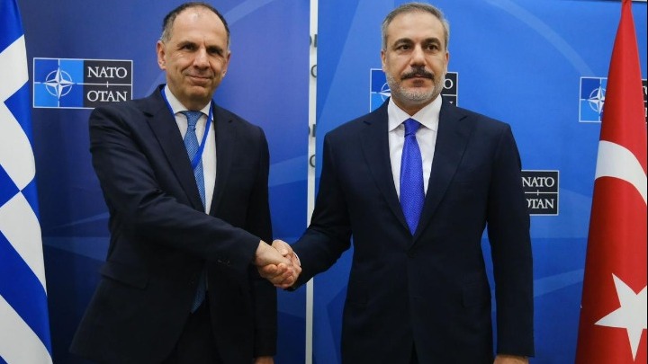 Greek, Turkish foreign ministers meet on the sidelines of NATO meeting