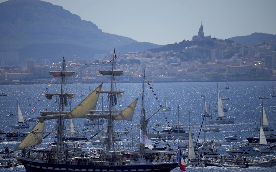 Olympic flame arrives in Marseille amid tight security