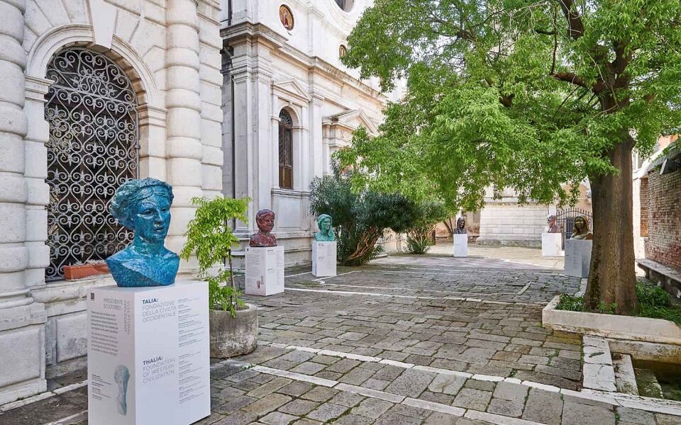 Greek sculptor captures historical milestones in Venice show